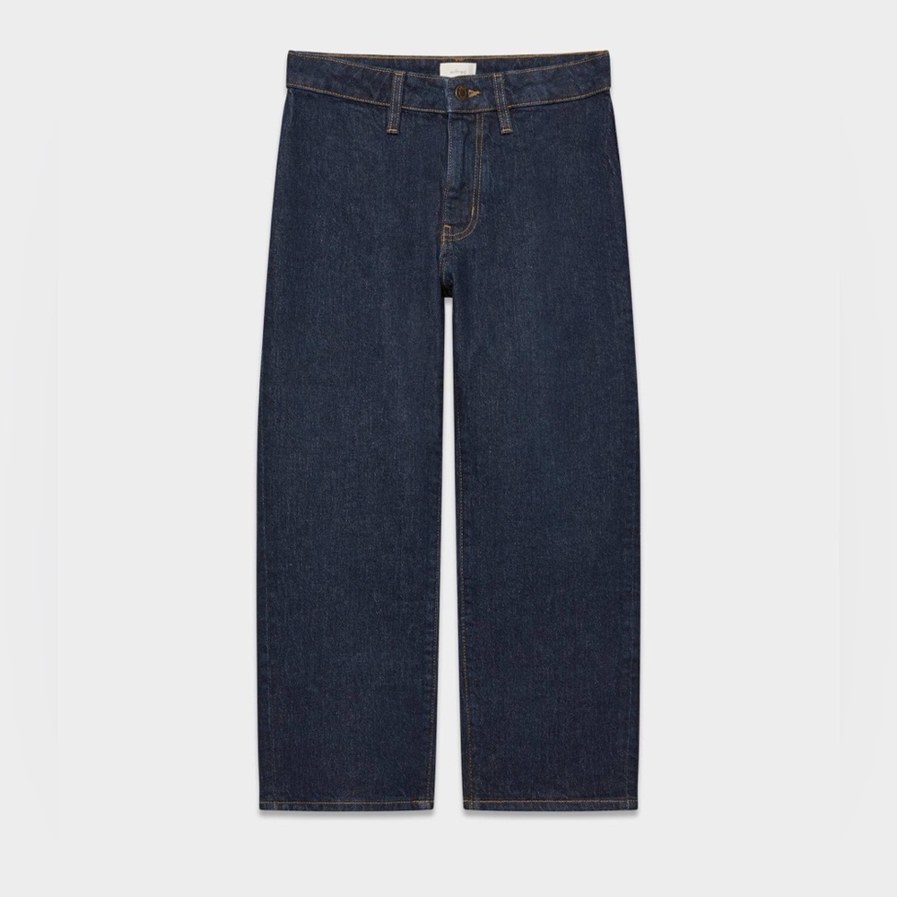 Aritzia Wilfred Liliana Capri Jean No Stress Dark Blue NWT‎
